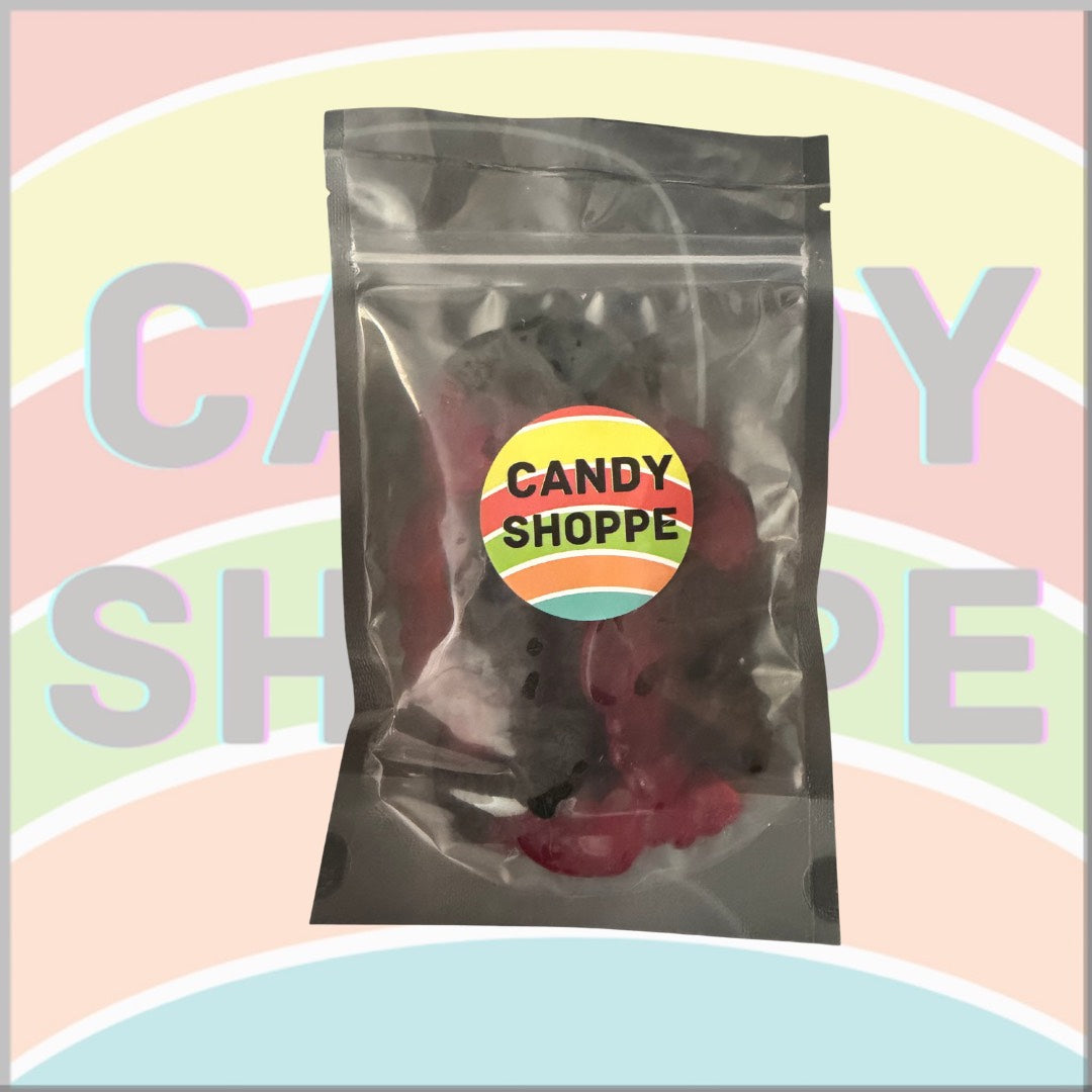 Bubs Raspberry Salty Licorice Skulls