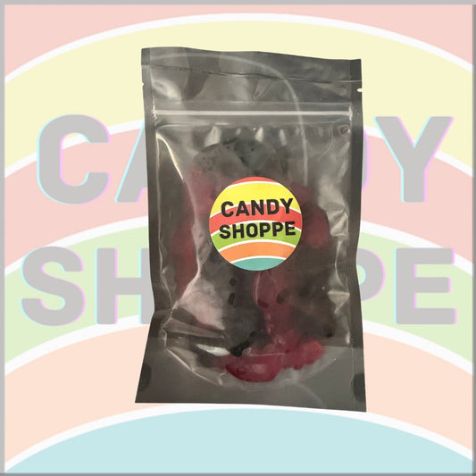 Bubs Raspberry Salty Licorice Skulls