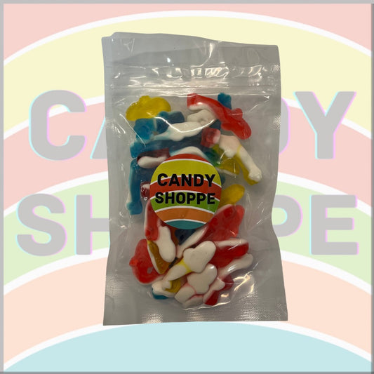Gummy Coloured Sharks 12x150g